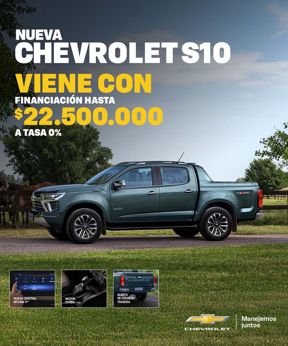 Con promoción de financiamiento y Tasa ideal obtén tu Chevrolet S10